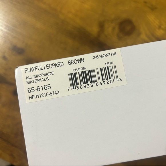 Rosie Pope Kids Playful Leopard Print Infant Crib Shoes NEW 2 3-6M - Picture 3 of 4